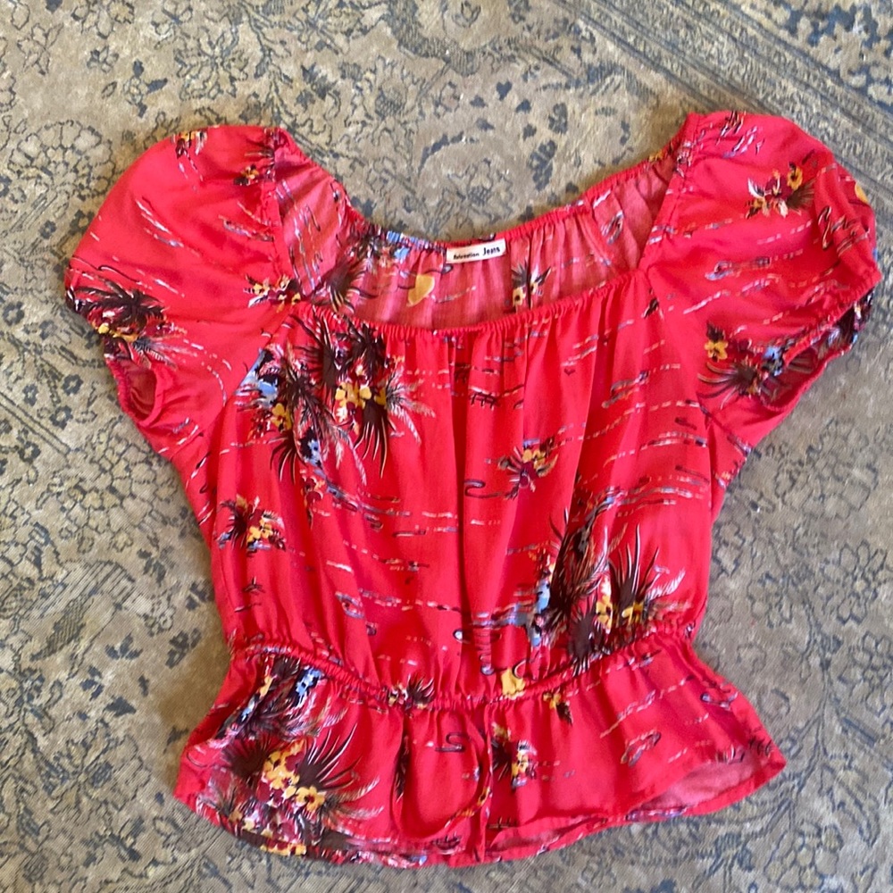 Reformation Lenny Top in Fiji Print
